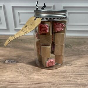 Hampton Art True Love‎ 15 Wood Stamps Jar Valentine Craft Scrapbooking